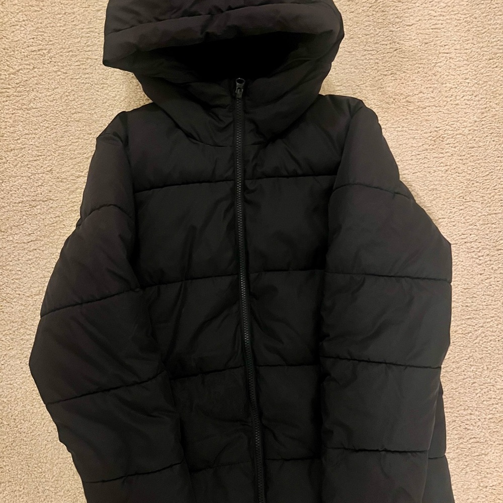 GAP Kids Black Hooded Puffer Jacket
